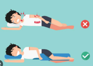 Sleeping posture for low back pain
